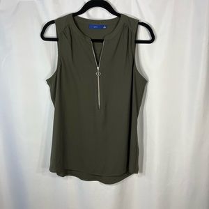 Apt. 9 Sleeveless Blouse with Zipper Accent - Size Medium